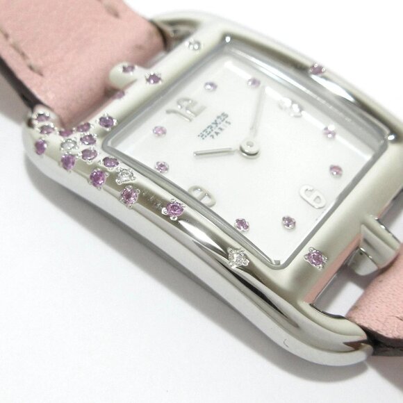 Auth HERMES Cape Cod Double Tour CC1.233 3****** Silver x Pink x Diamond Pink - Picture 3 of 11